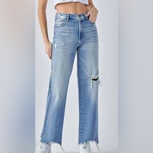 Hidden Women's Logan High Rise Dad Jean Straight Denim Jeans